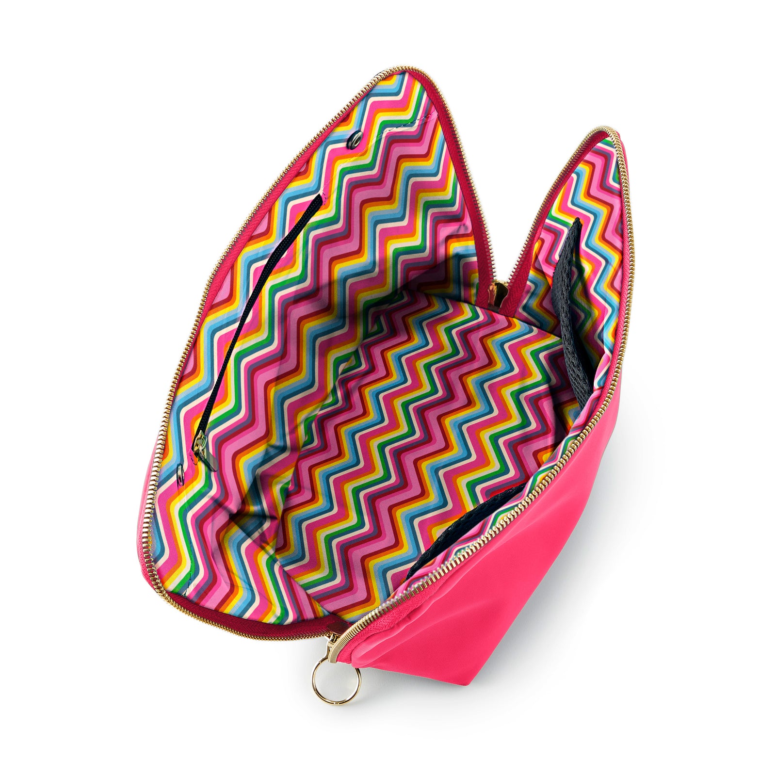color: Watermelon Fabric with Chevron Interior;