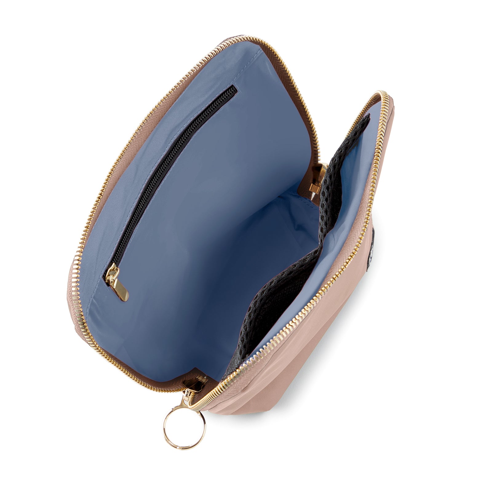 Blush Fabric with Cool Grey Interior