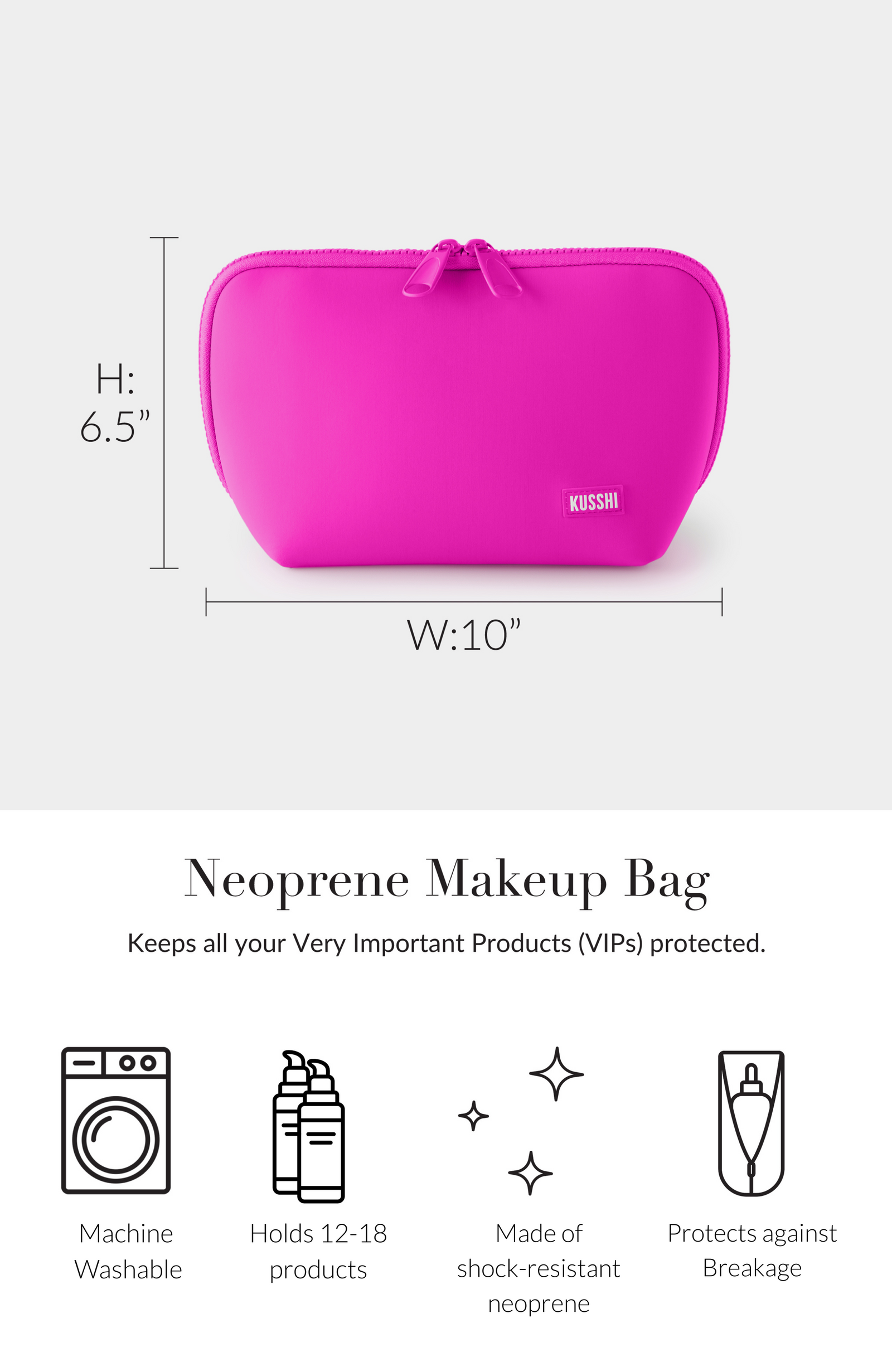 Neoprene Makeup Bag