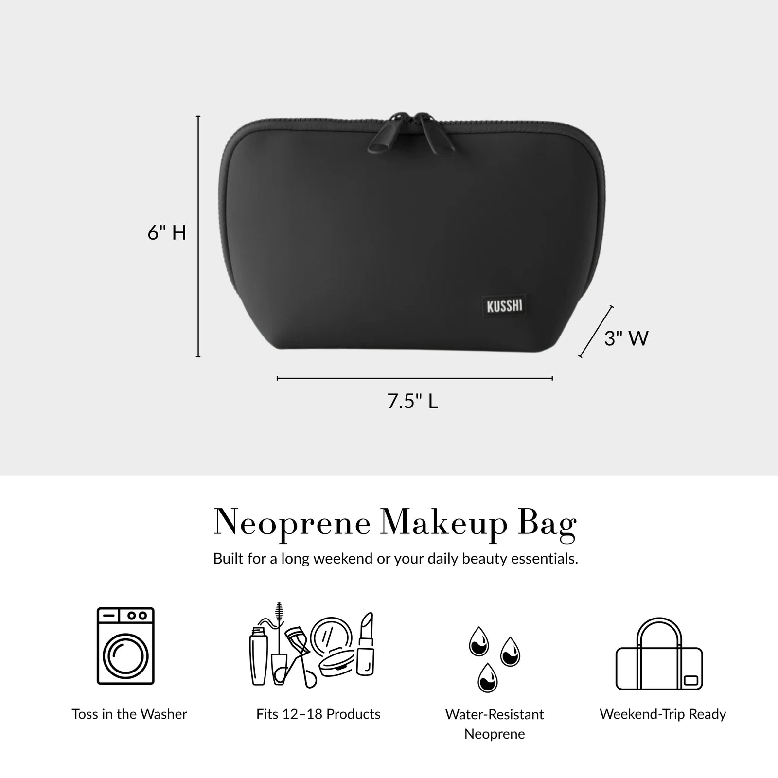 Neoprene Makeup Bag