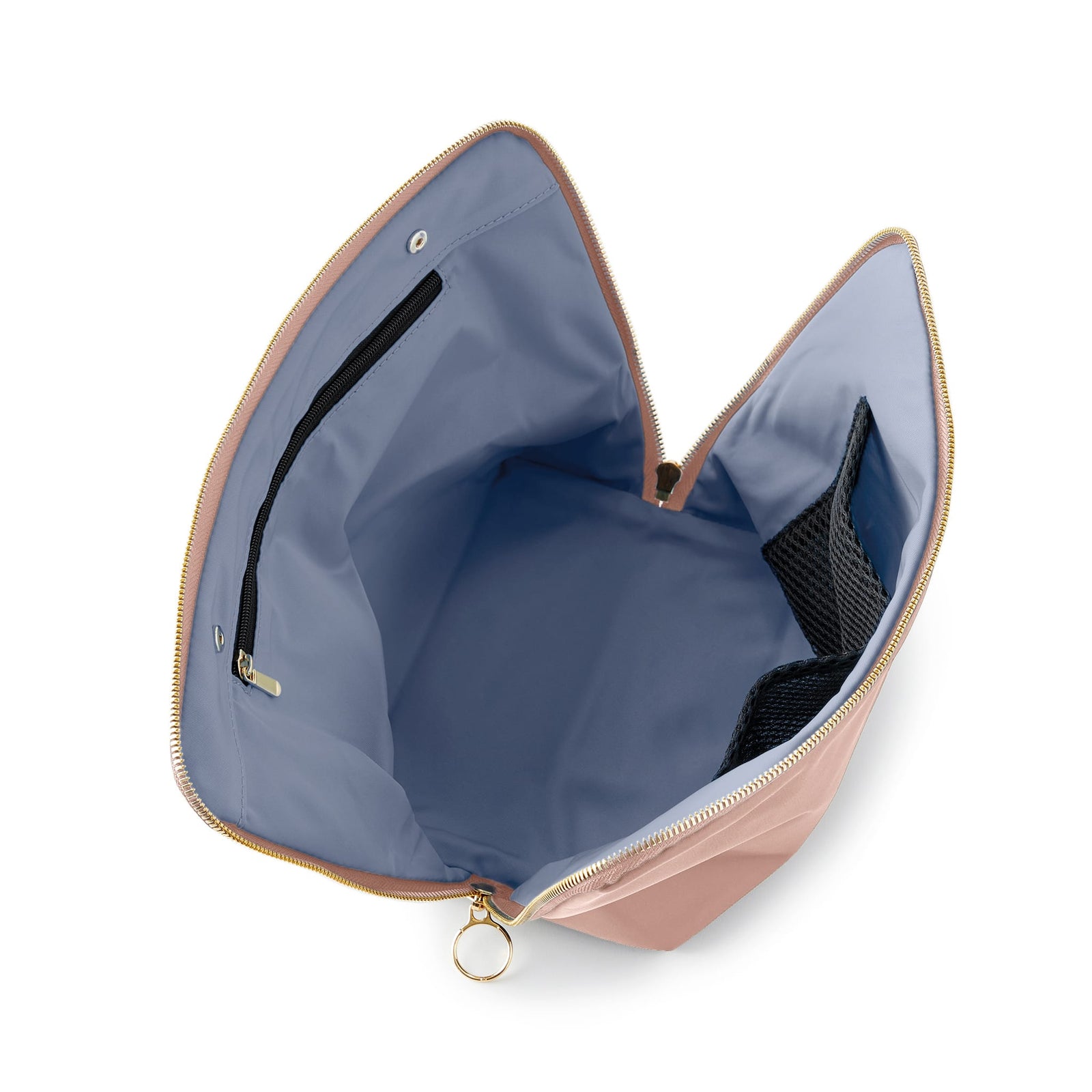 Blush Fabric with Cool Grey Interior