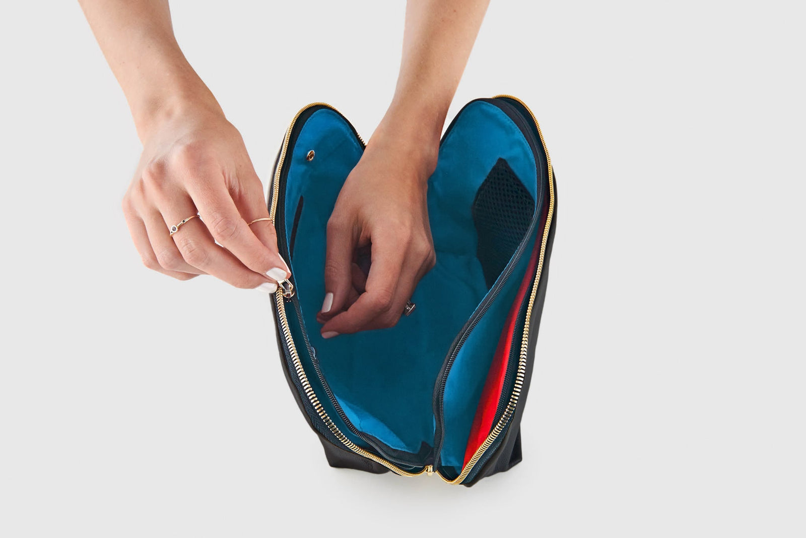 color: all+Teal; alt: Makeup Bag Liner | KUSSHI