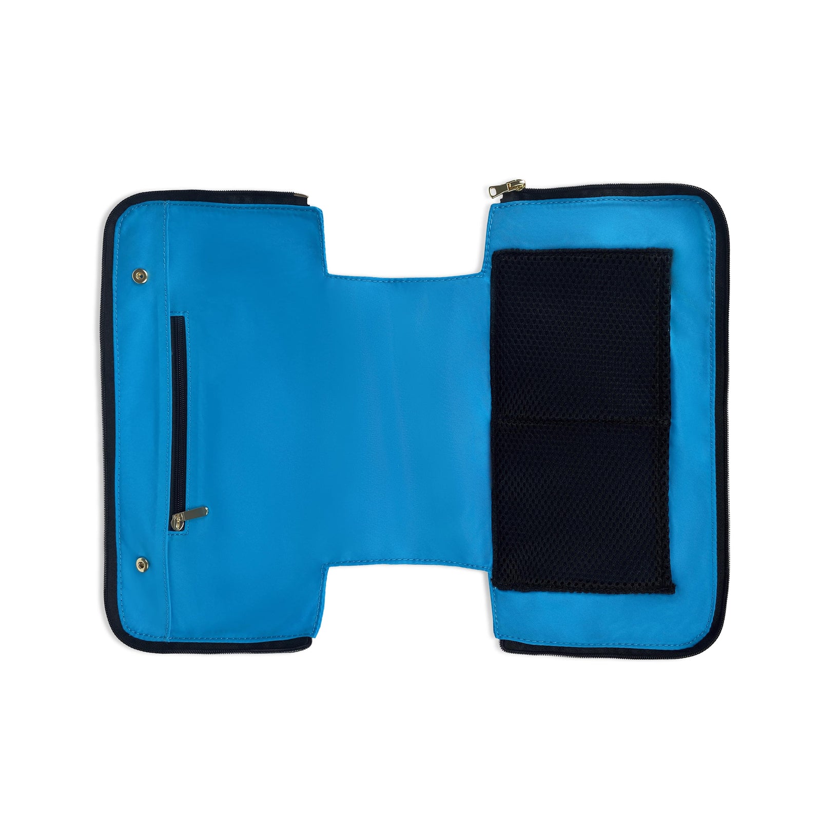 color: Signature+Teal; alt: Signature Medium Makeup Bag Liner | KUSSHI