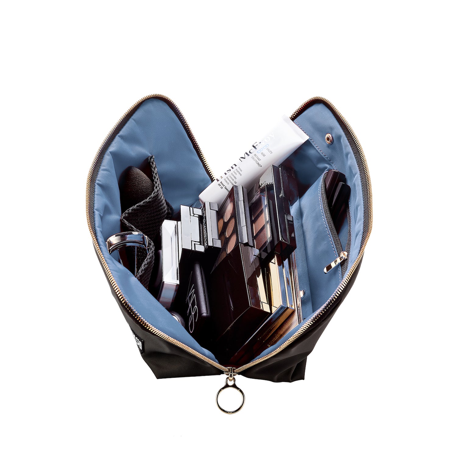 color: Cool Grey Interior; alt: Signature Medium Size Makeup Bag | KUSSHI