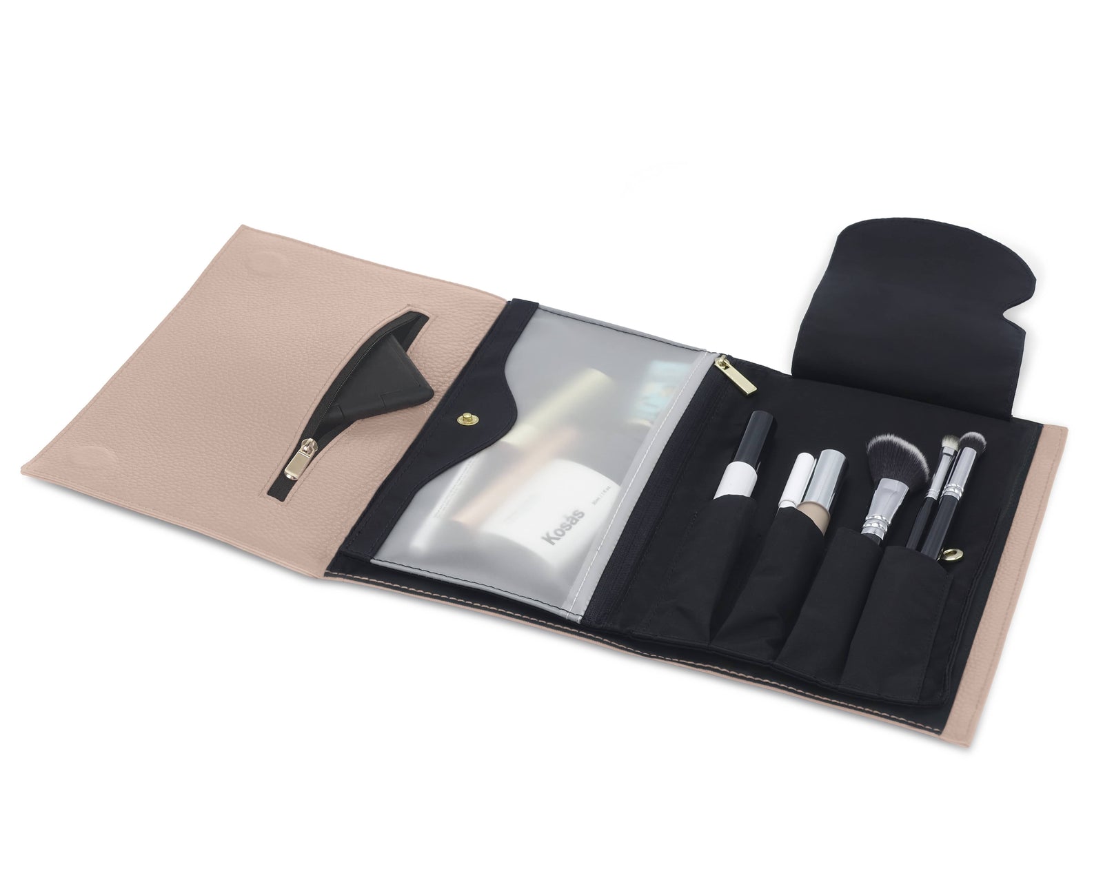 color: Blush Vegan Leather+Pocket Organizer