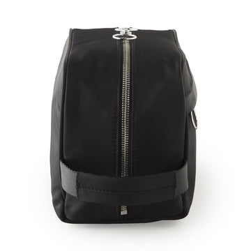 deluxe toiletry travel bag black Kusshi Leather Dopp Kit