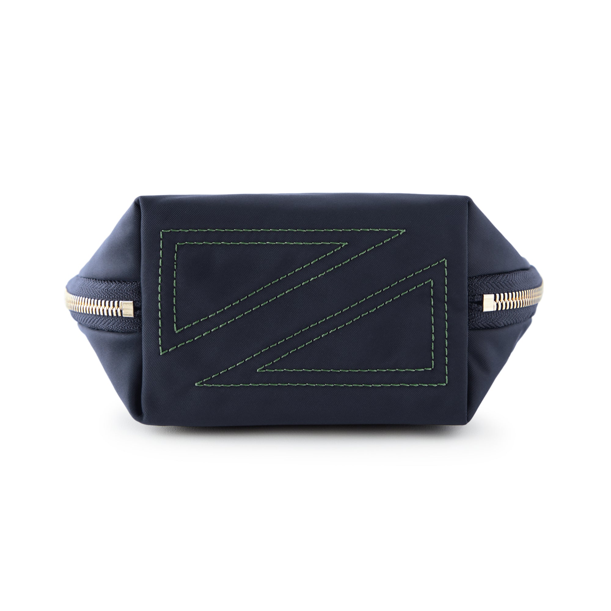 color: Navy Fabric with Mint Interior; alt: Everyday Small Size Makeup Bag | KUSSHI