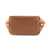 color: Camel Leather with Light Navy Interior; alt: Everyday Small Size Makeup Bag | KUSSHI