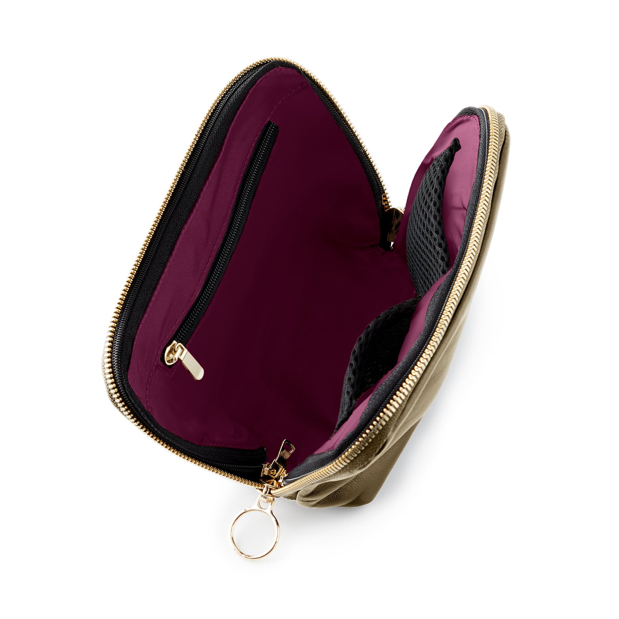 Metallic Bronze Leather with Bordeaux Interior