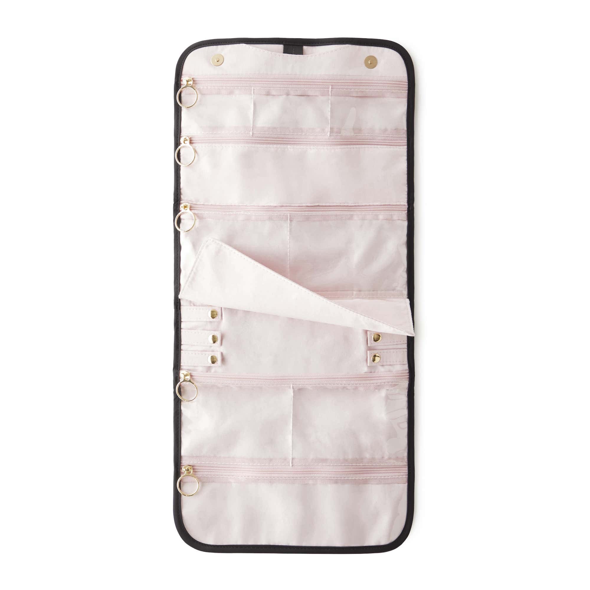 Large Travel Jewelry Hanging Organizer - Zippered Pockets - KUSSHI