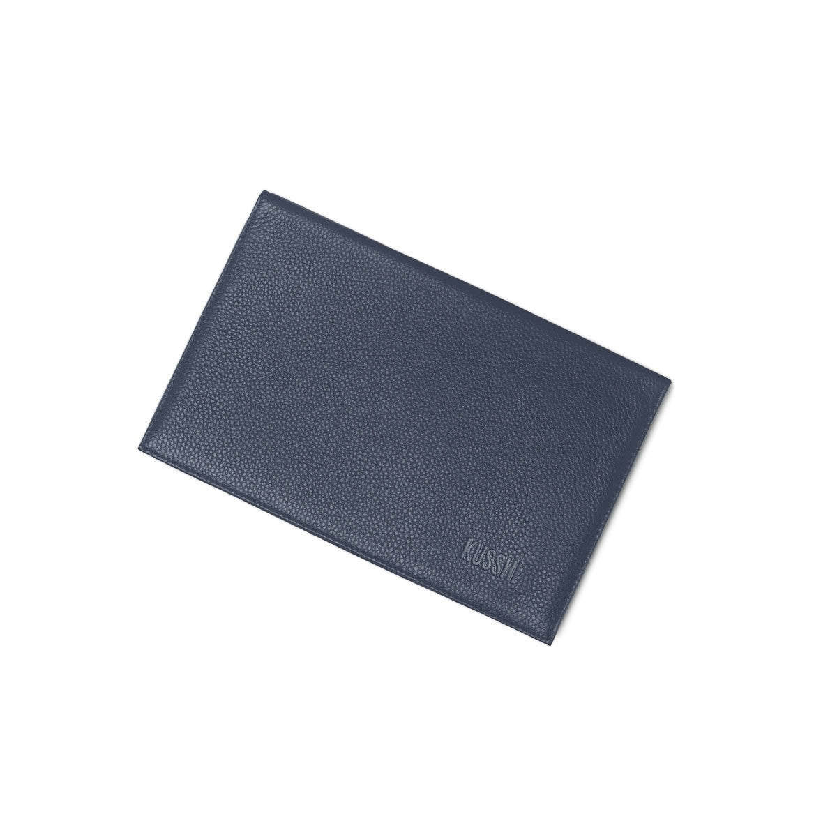 color: Clutch Cover+ Luxurious Navy Leather with Pink Interior; alt: Clutch Cover  | KUSSHI