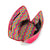 color: Watermelon Fabric with Chevron Interior;