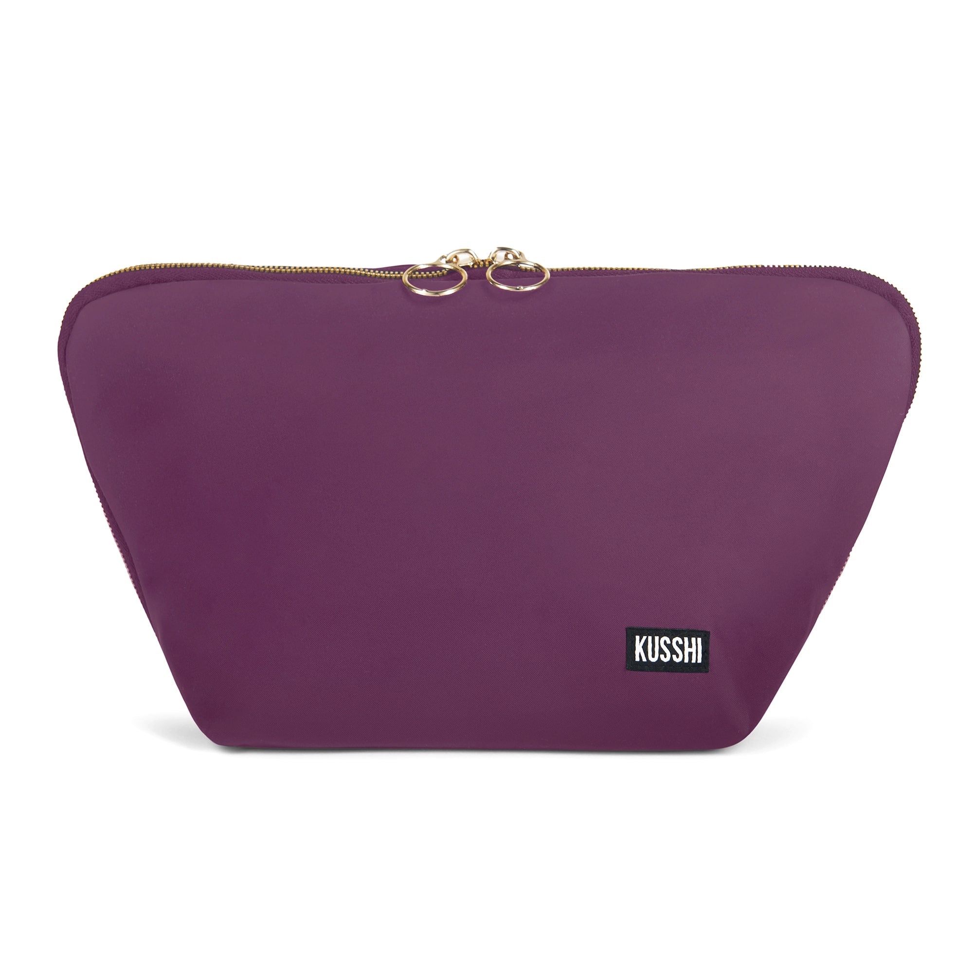 color: Garnet Fabric with Lilac Interior; alt: Vacationer Large Size Makeup Bag | KUSSHI