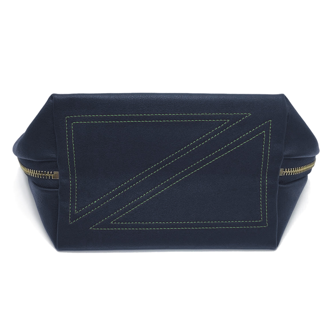 color: Navy Fabric with Mint Interior; alt: Signature Medium Size Makeup Bag | KUSSHI