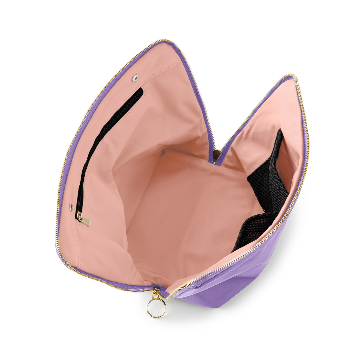 Blush Fabric with Cool Grey Interior