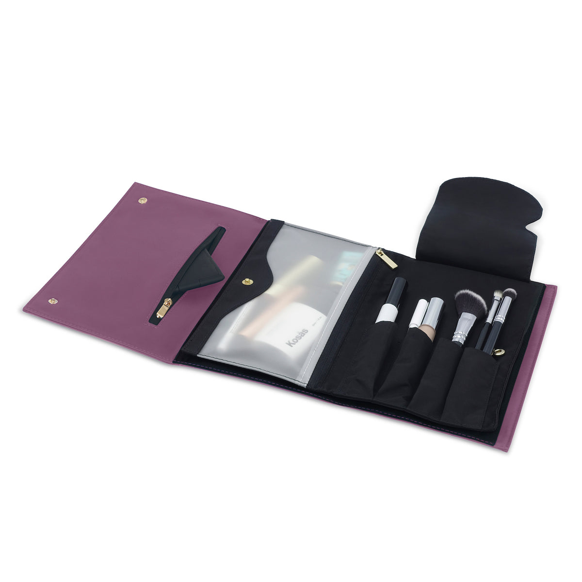 color: Plum Fabric+Brush Organizer