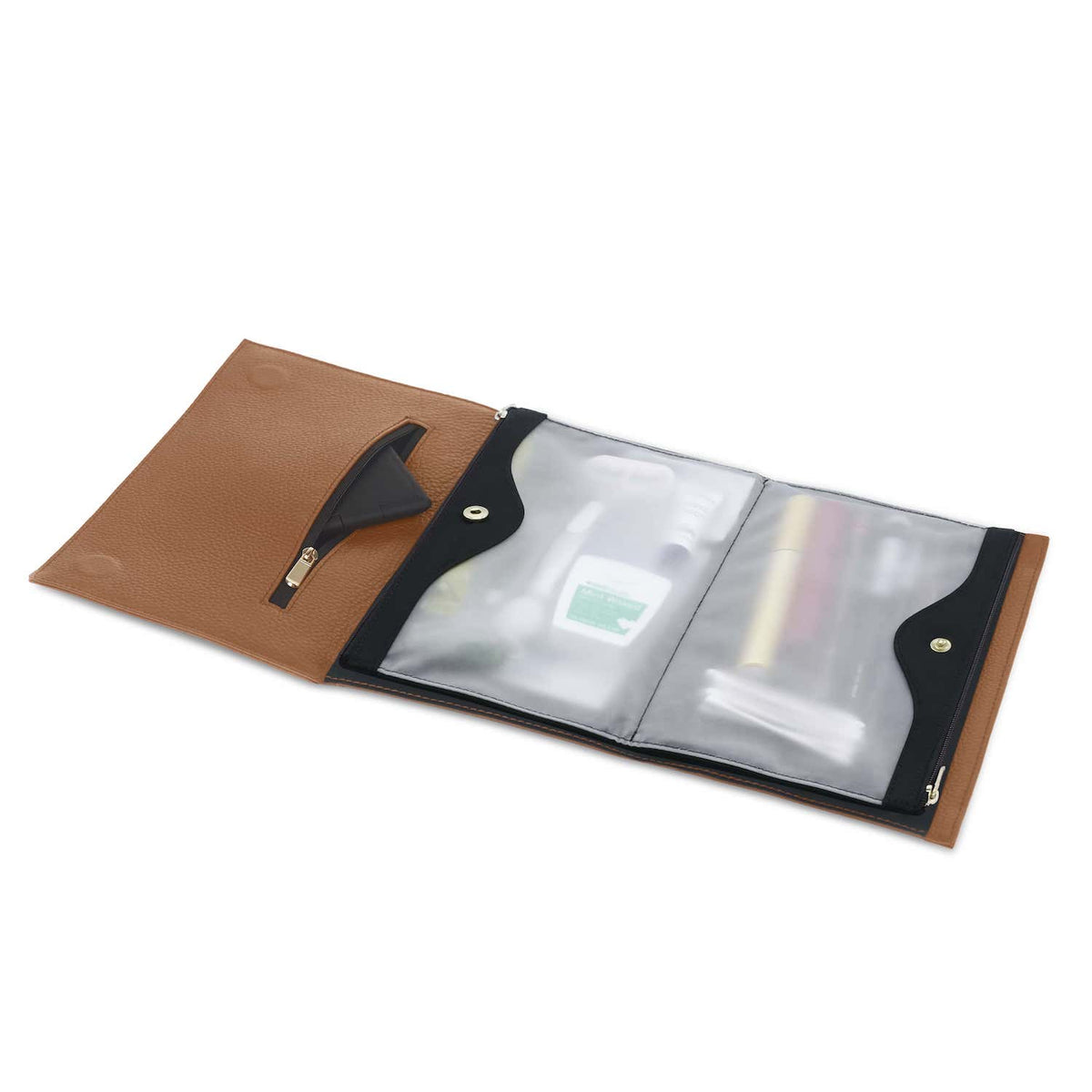 color: Camel Leather+Double Pocket Organizer