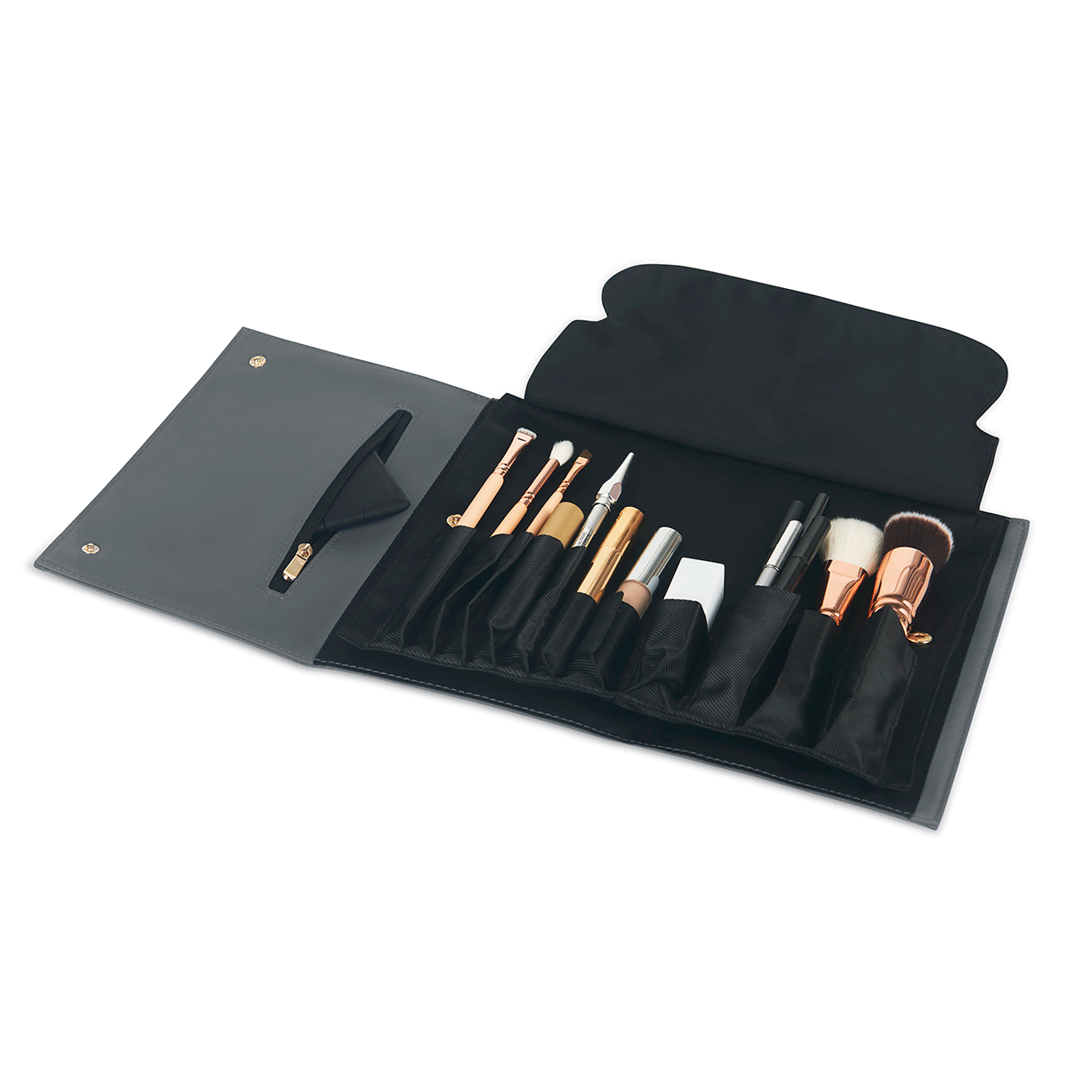color: Steel Grey Fabric+Brush Organizer