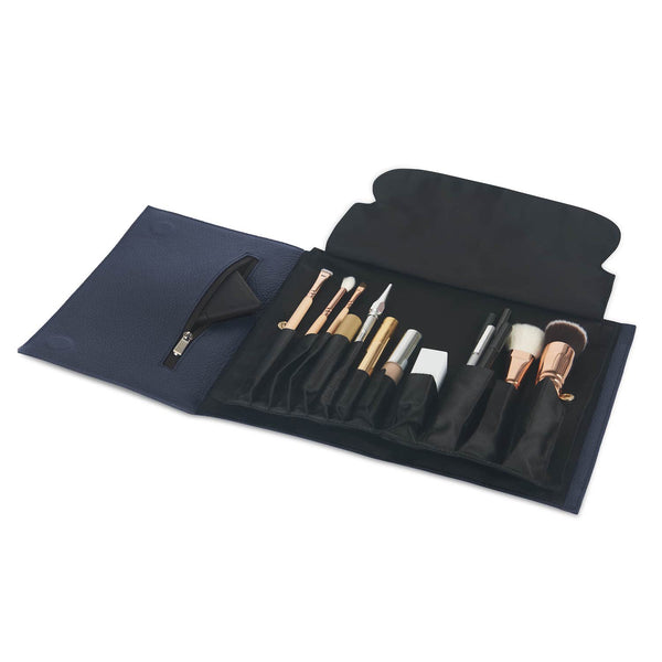 color: Navy Leather+Brush Organizer