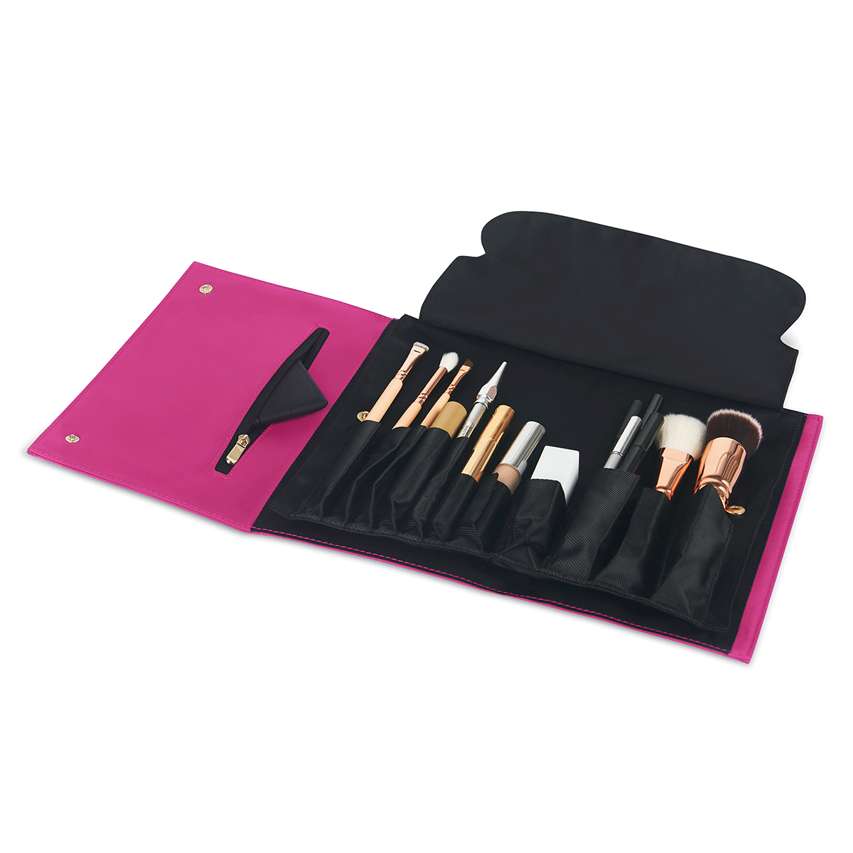 color: Pink Fabric+Brush Organizer