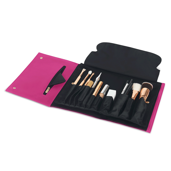 color: Pink Fabric+Brush Organizer