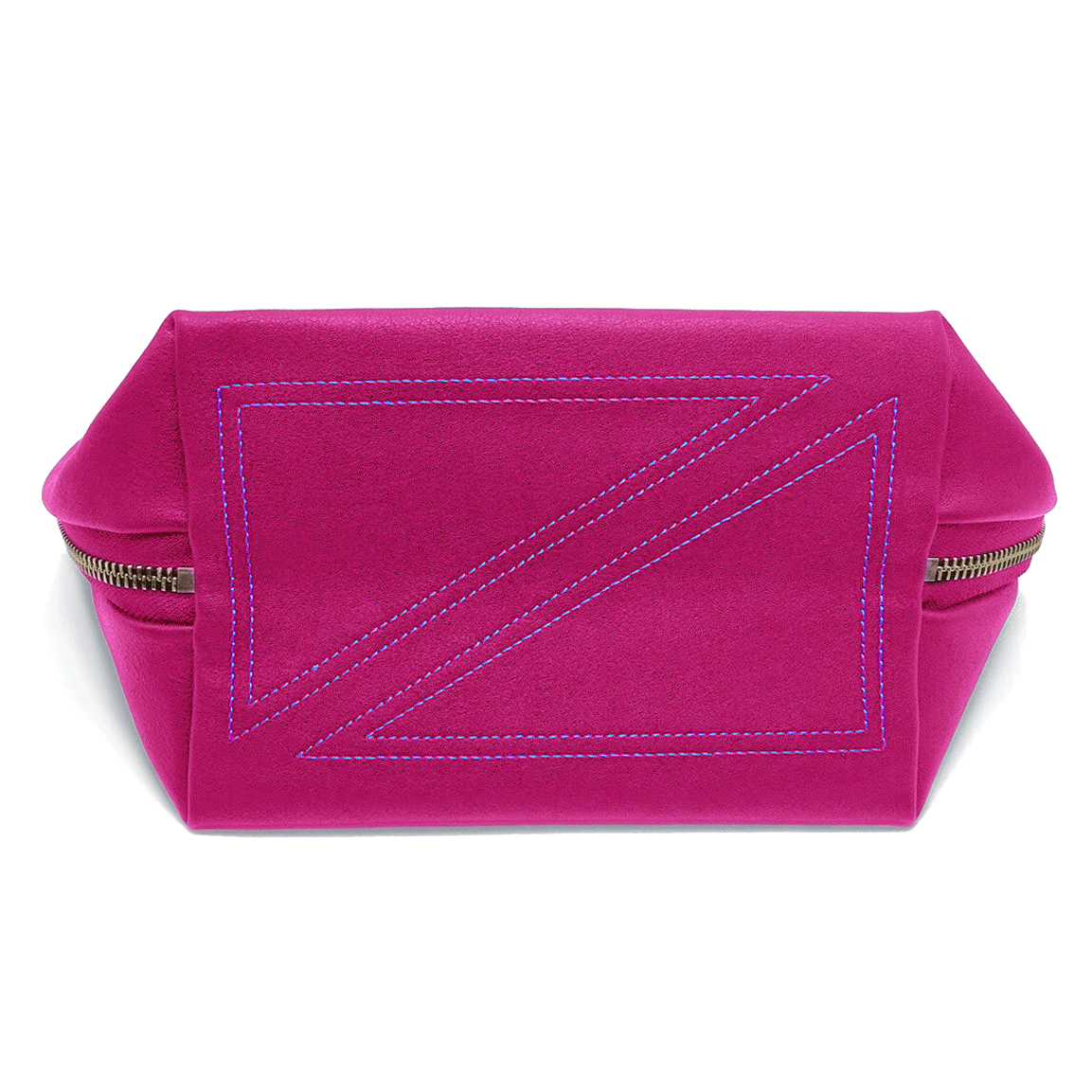color: Pink Fabric with Teal Interior; alt: Signature Medium Size Makeup Bag | KUSSHI