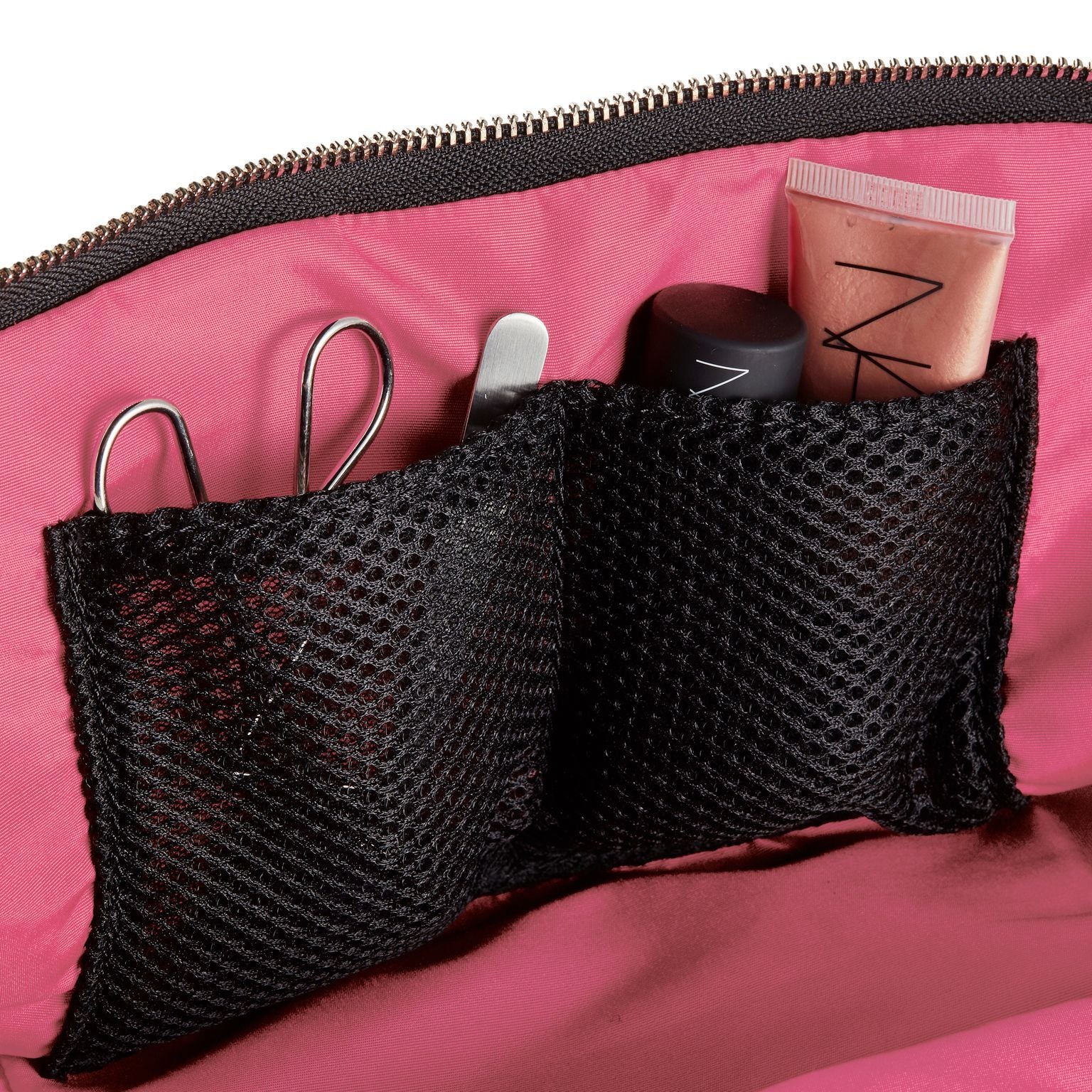 color: Dusty Rose Interior; alt: Signature Medium Size Makeup Bag | KUSSHI