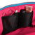 color: Electric Blue Fabric with Neon Pink Interior; alt: Vacationer Large Size Makeup Bag | KUSSHI