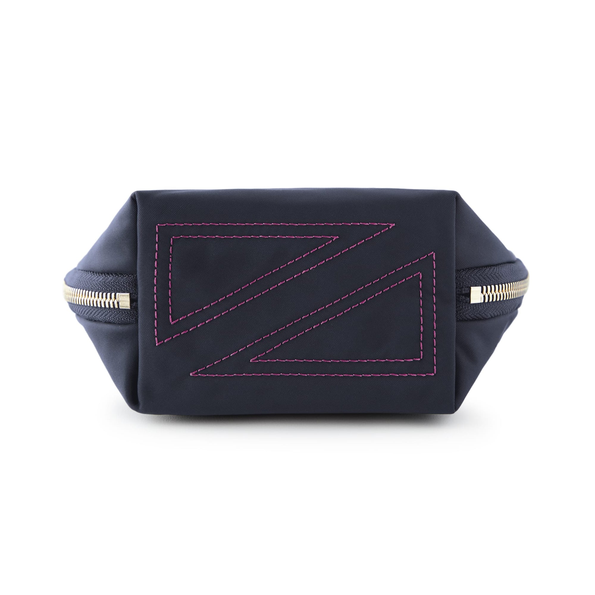 color: Navy Fabric with Pink Interior; alt: Everyday Small Size Makeup Bag | KUSSHI