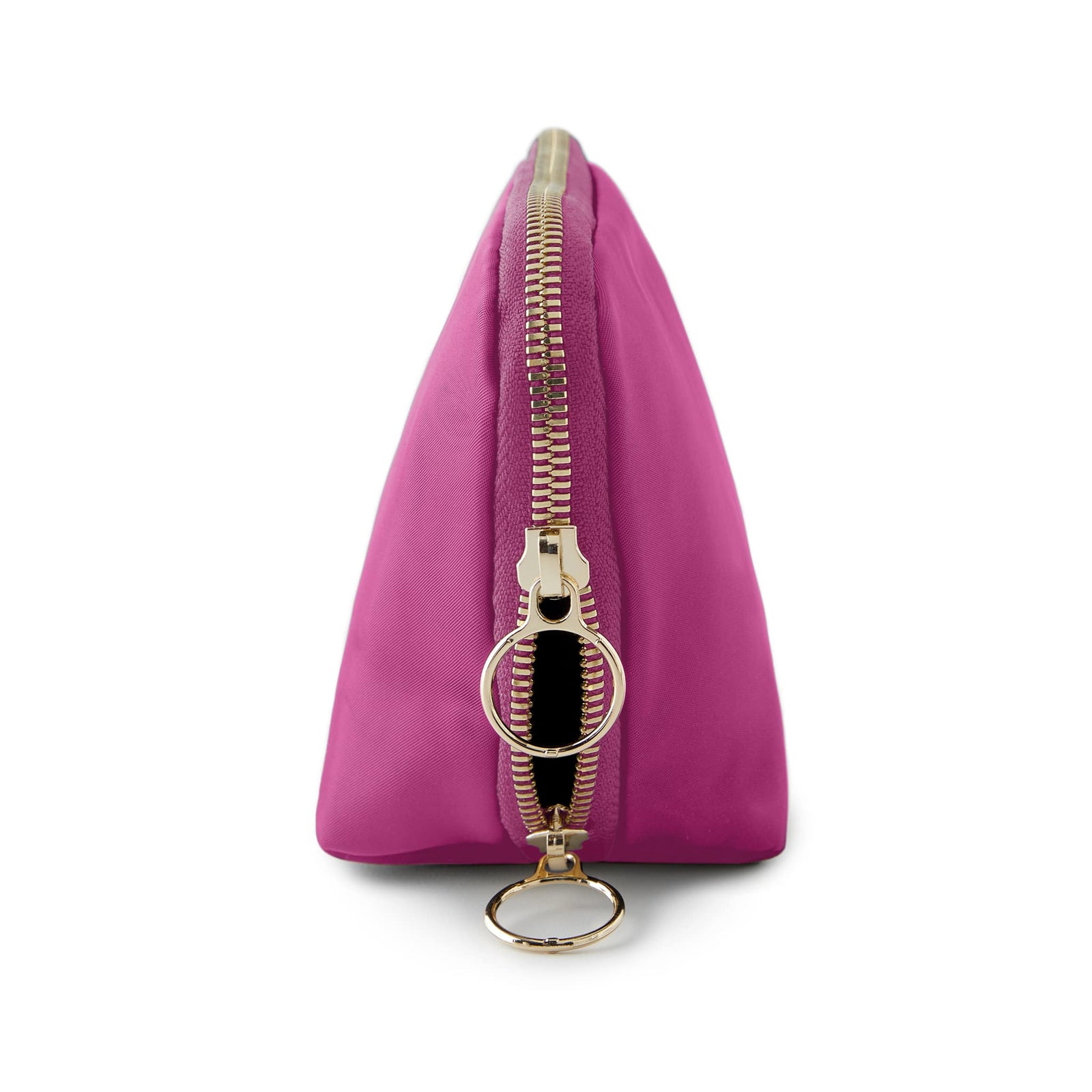 color: Pink Fabric with Teal Interior; alt: Everyday Small Size Makeup Bag | KUSSHI