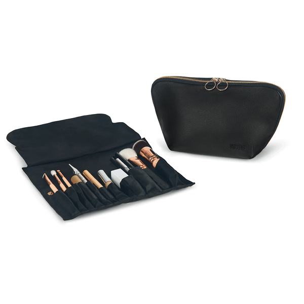 Signature Medium Leather Makeup Bag | KUSSHI