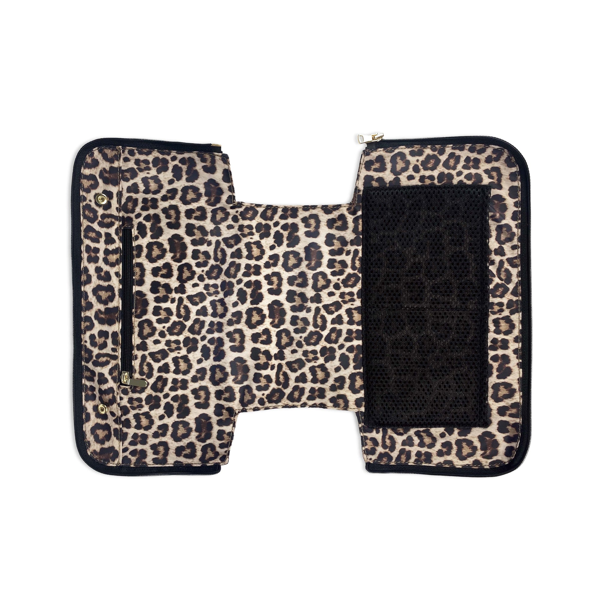 color: Signature+Leopard; alt: Signature Medium Makeup Bag Liner | KUSSHI