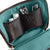color: Luxurious Black Leather with Emerald Green Interior; alt: Vacationer Large Size Makeup Bag | KUSSHI