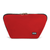 color: Candy Apple Red Fabric with Leopard Interior; alt: Vacationer Large Size Makeup Bag | KUSSHI