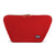 color: Candy Apple Red Fabric with Pink Interior; alt: Vacationer Large Size Makeup Bag | KUSSHI