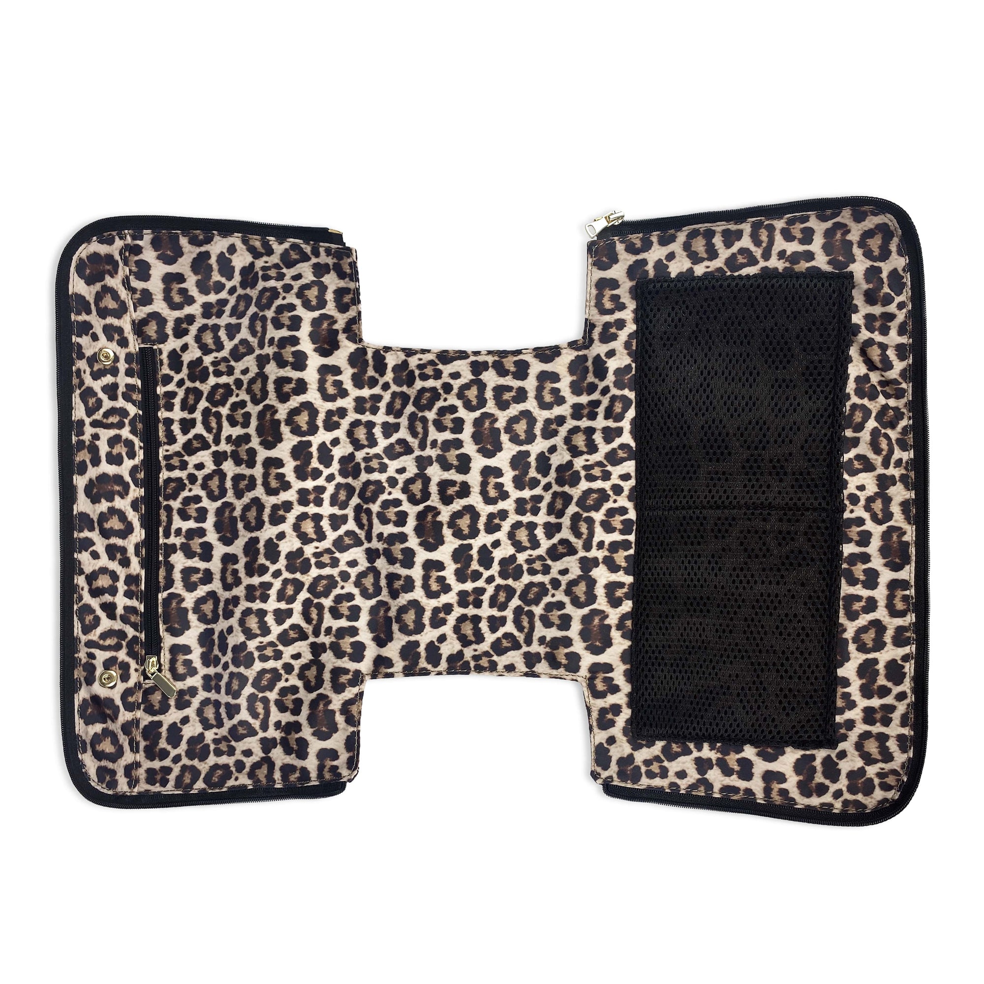 color: Vacationer+Leopard; alt: Vacationer Large Makeup Bag Liner | KUSSHI