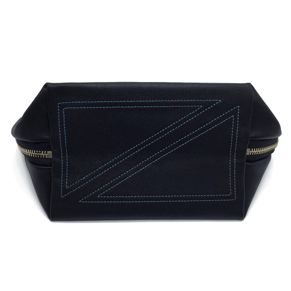 color: Satin Black Fabric with Teal Interior