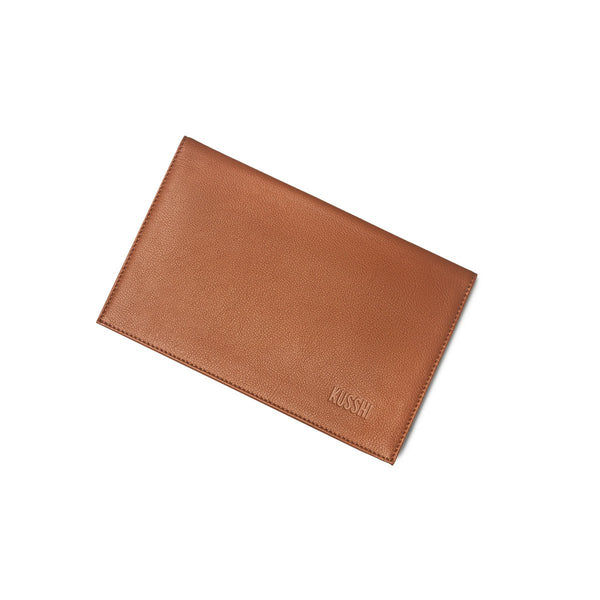 Camel Leather Clutch Cover | KUSSHI