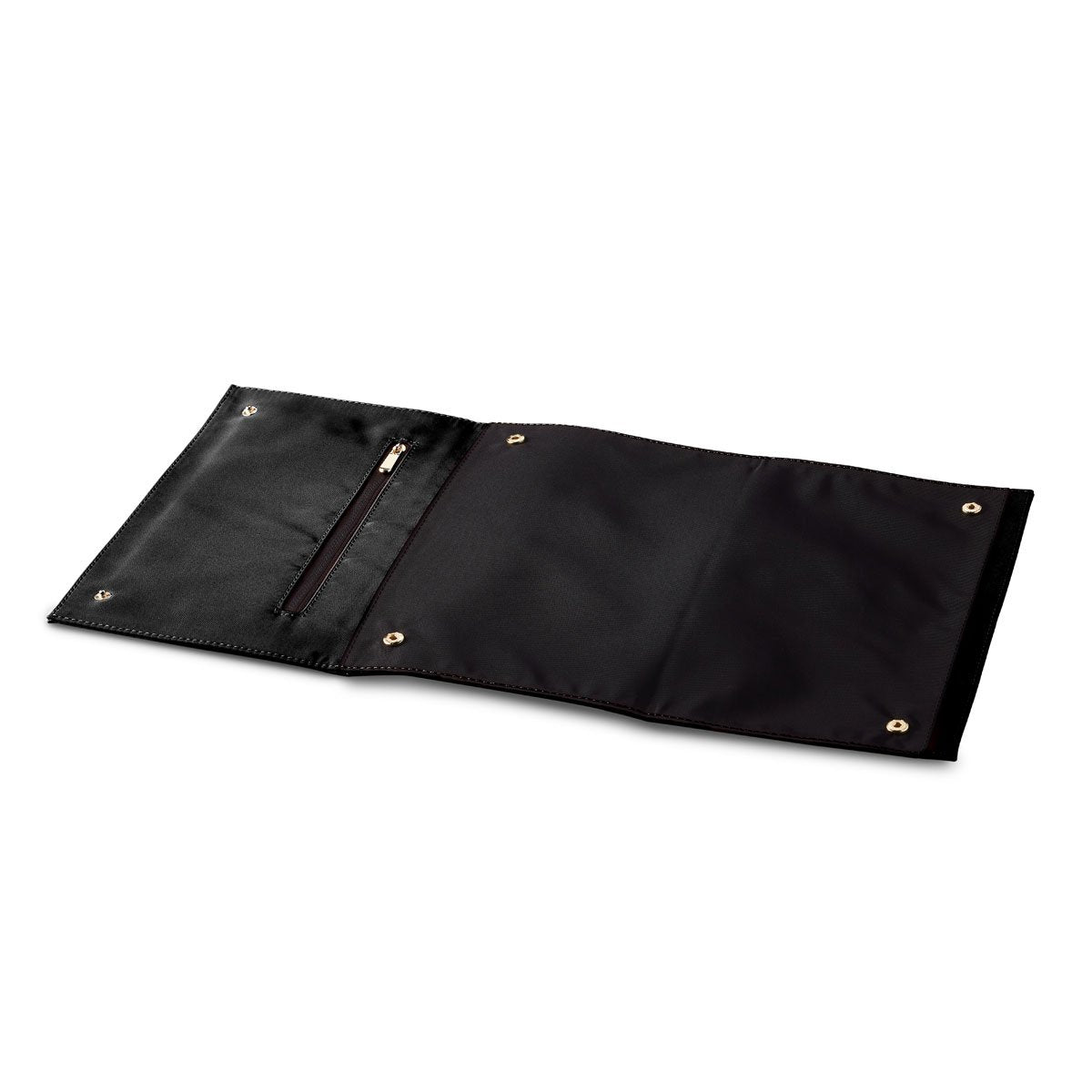 color: Satin Black Fabric; alt: Satin Black Clutch Cover | KUSSHI