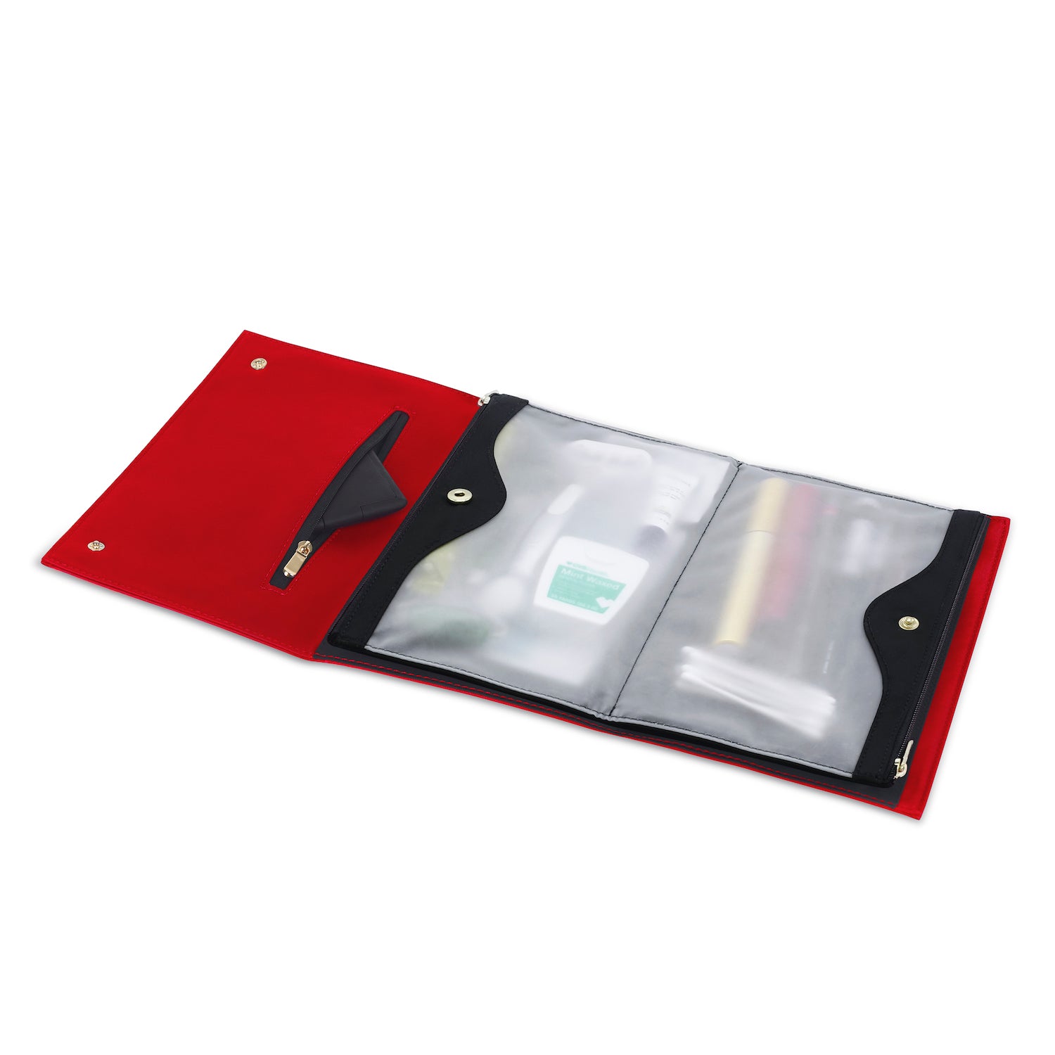 color: Candy Apple Red Fabric+Double Pocket Organizer